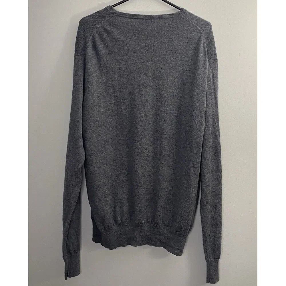 Peter Millar Men's Merino Wool Silk Nylon Blend Gray Pullover Sweater Sz XL‎